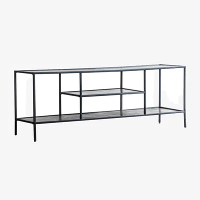 Olivia's Gallery Interiors Hadston Media Unit Antique Silver | Outlet