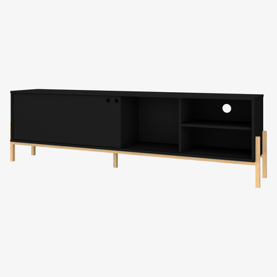 Out & Out Original Phoenix Black TV Unit - 185cm