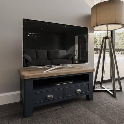 Downtown Downtown Hexham Painted Blue Standard TV Unit