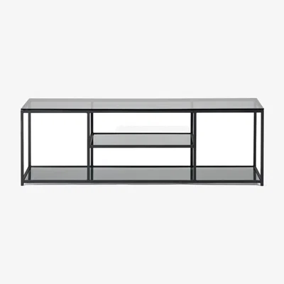 Downtown Julian Bowen Chicago TV Unit - Smoked Glass In SmokedGlass