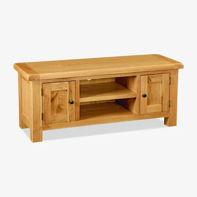 Downtown Downtown Ascot Large Media Stand, Wood, Decor