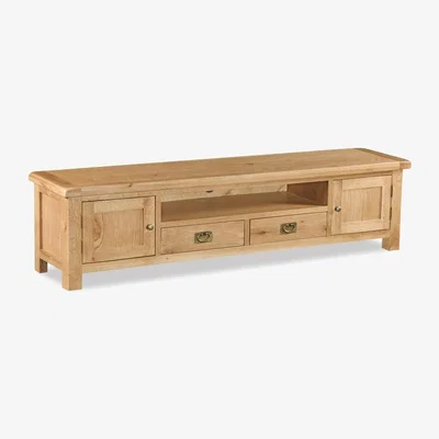 Downtown Downtown Ascot Extra Large Low Line Media Stand, Wood