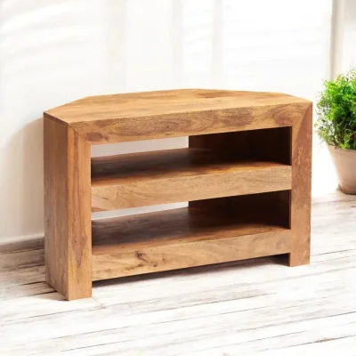 OAT Home Tibradden 100cm Wooden Corner TV Stand Unit