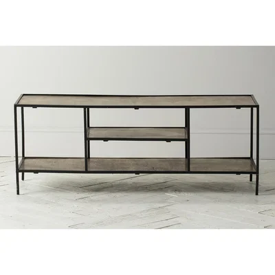 Perch and Parrow Rubin Media Unit in Antique Gold