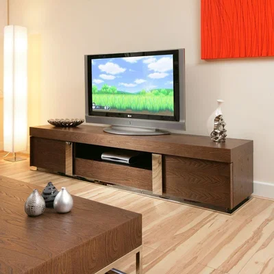Quatropi Large TV Television Cabinet Entertainment Unit Center Elm Wood 912