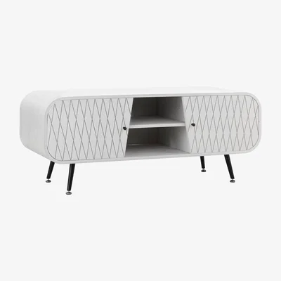 The Range Lattice 2-Door TV Stand - Grey