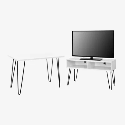 The Range Owen retro TV-Stand - White