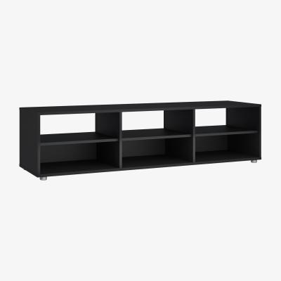The Range Shelved Media TV Unit - Black