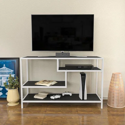 The Range Robbins 120cm Wide Tv Stand Anthracite and White - Anthracite