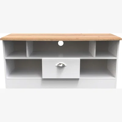 The Range Victoria Open TV Unit - White Ash & Riviera Oak