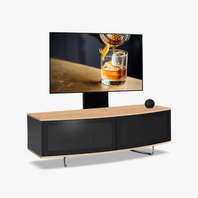 The Range Caru 65" Flat TV Cabinet  - Black Oak