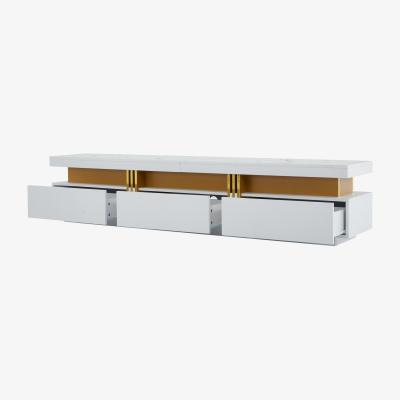 The Range TV Stand with 3 Drawers - White