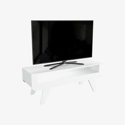 The Range Horton Tapered Leg TV Stand - Satin White