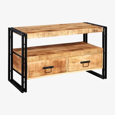 The Range Upcycled TV Cabinet - Light Wood Tone