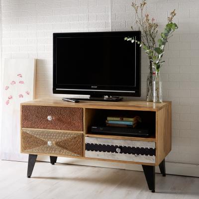 The Range Artisan Reclaimed Wood Small TV Media Unit - Multicolour