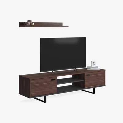 The Range Meta TV Stand for TVs up to 60" by Ruumstore - Victoria Walnut