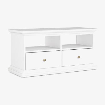 The Range Paris 2-Shelf 2-Drawer TV Unit - White