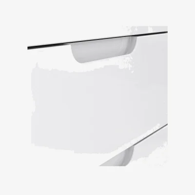 The Range Sienna TV Unit  in White/White High Gloss - White