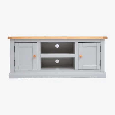The Range Loreo 2 Door TV Stand - Grey / Wood Knob
