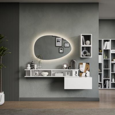 The Range Tampere Wall Mounted Entertainment Center - High gloss White