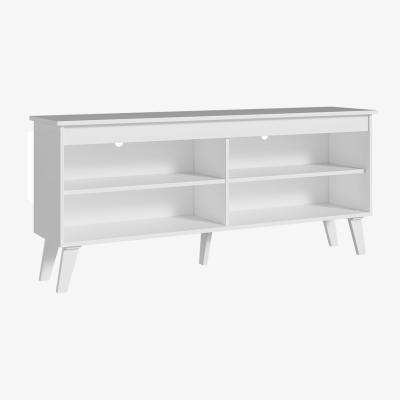The Range Madesa TV Table Unit with 4 Shelves - White