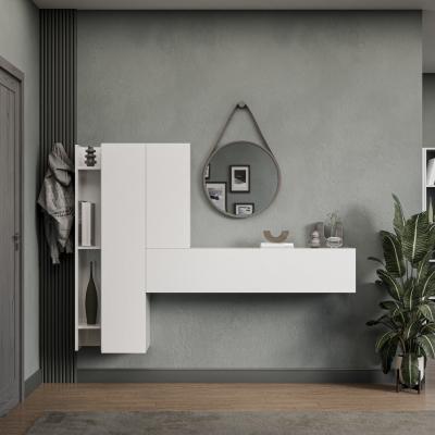 The Range Mantova  Wall Mounted Entertainment Center - High gloss White