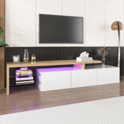The Range High-gloss TV cabinet with LED lighting - White