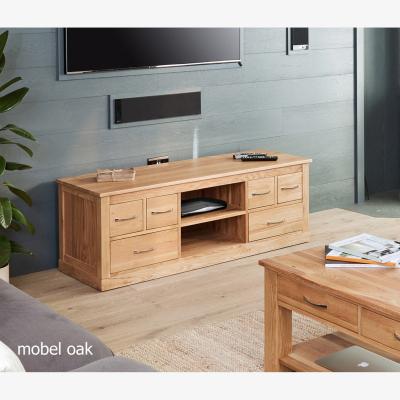 The Range Mobel Oak Widescreen Television Cabinet - Light Oak