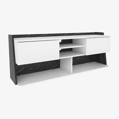 The Range Picas 160cm Modern Media Stand - White-Black