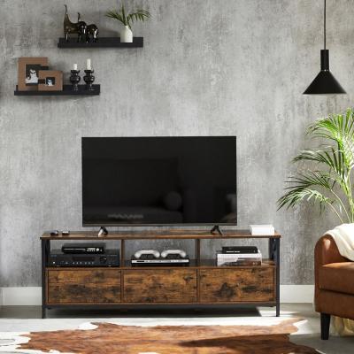 The Range 147cm TV Cabinet for up to 65 Inch TV with 3 Drawers and 3 Open Shelves - Brown