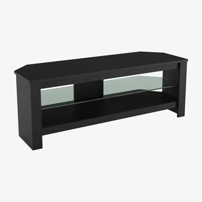 The Range Calibre 1.15m TV Stand with Glass Shelf - Black Oak