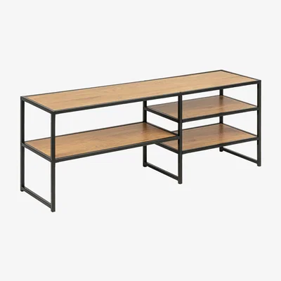 The Range Seaford Metal Open TV Unit - Oak