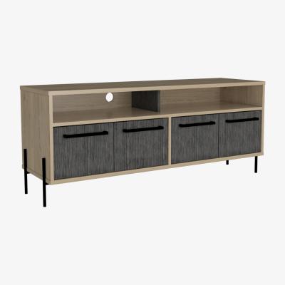 The Range Harvard wide screen TV unit with 4 doors - Washed oak and grey