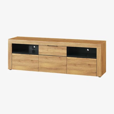 The Range Two Drawers TV Cabinet with Large and Beautiful  Oak Effect - Oak Finish