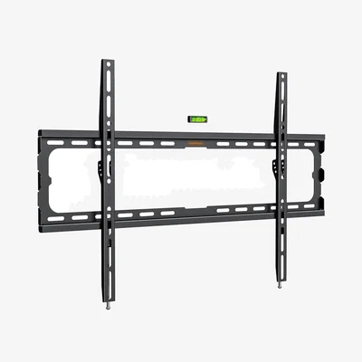 The Range Large Ultra Slim Flat to Wall TV Bracket with Spirit Level - Black / 1.2kg
