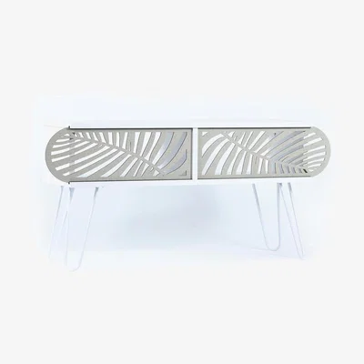 The Range Illia Maxi TV Stand, TV Table 106x30x48 cm - White