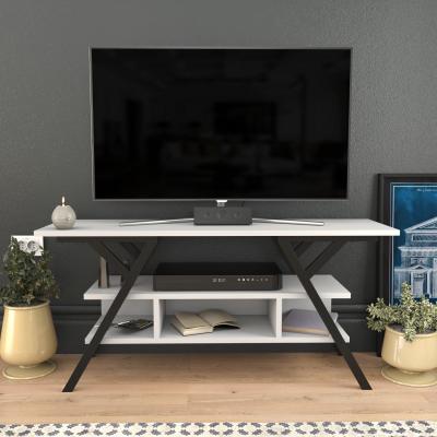 The Range Minerva Wide Tv Stand - White and Black - White
