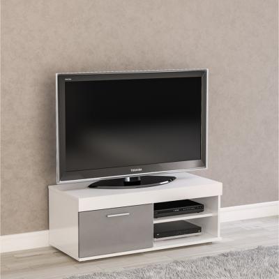The Range Edgeware Small TV Unit - White & Grey / 2