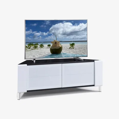 The Range Corvus Corner-friendly TV Cabinet Black - White White