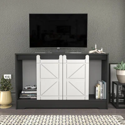 The Range Home 140 cm Tv Stand Anthracite and White - Anthracite
