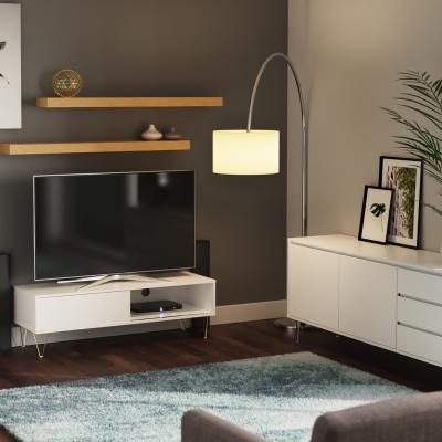The Range TV Cabinet Sliding Door - White - White
