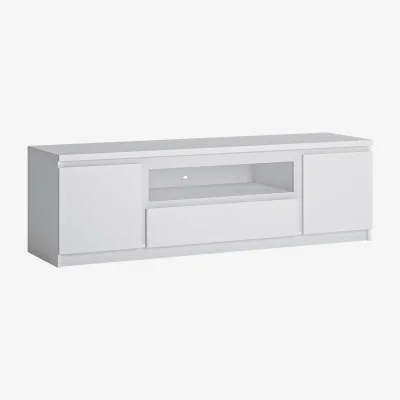 The Range Fribo 2 Door 1 Drawer 166cm Wide TV Cabinet in White - White