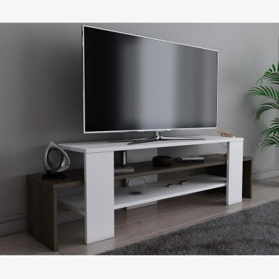 The Range Lenora Modern TV Unit TV Stand for TVs up to 55" - White&Walnut Pattern