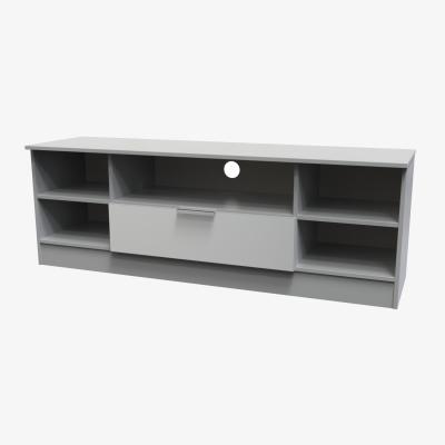The Range Plymouth Ready Assembled Wide 1 Drawer TV  Media Unit - Uniform Grey & Dusk Grey