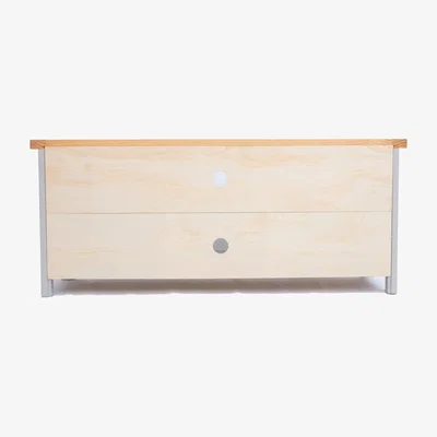 The Range Argenta 2 Door TV Stand - Grey / Chrome Knob