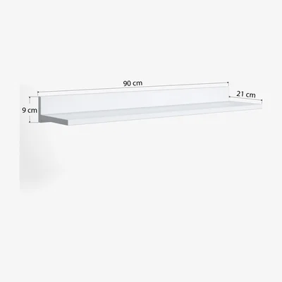 The Range Vega TV Unit Upper Shelf, Decorative Wall Shelf - Opaque White