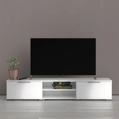 The Range Match TV Unit 2 Drawers 2 Shelf in White High Gloss - White