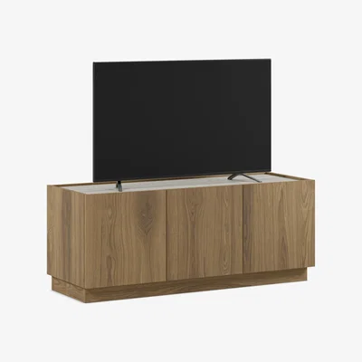 The Range Decortie Modern TV Stand Unit for 50 Inch TVs, Whiskey Oak,Travertine - Whiskey Oak, Travertine