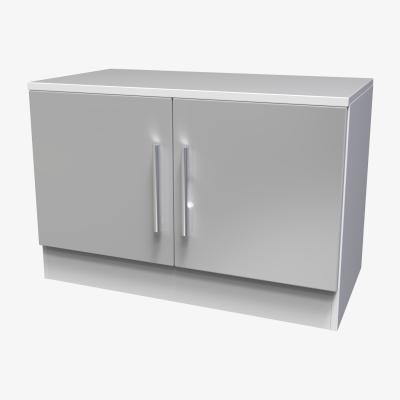 The Range Contrast Ready Assembled Compact 2 Door TV  Media Unit - Grey Matt & White