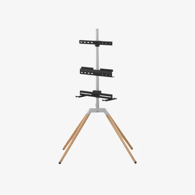The Range Quadpod Universal TV Stand suitable TV's 32-70 inch - Light - Brown